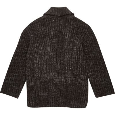 Mini boys black knitted cardigan